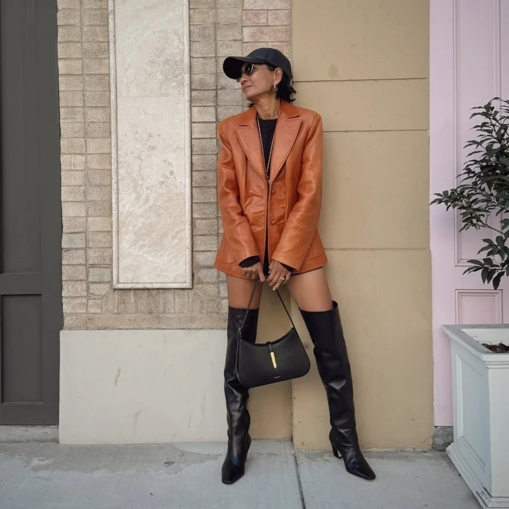 SAM EDELMAN // se boutique super soft black lamb leather over the knee boots